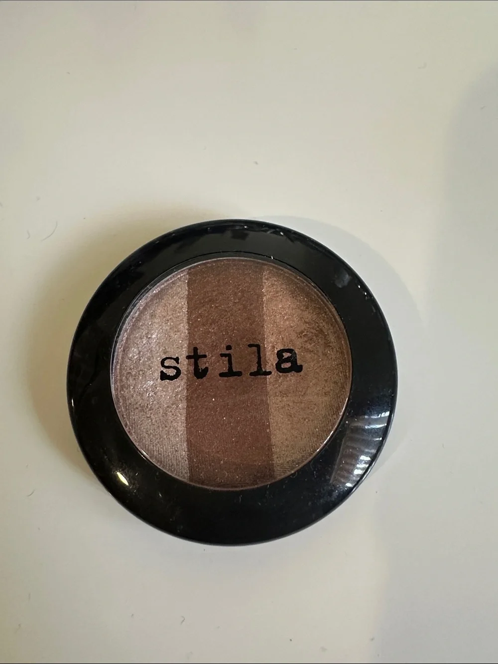 Pre-owned Stila Trio Eyeshadow “Goddess” - Champagne, Bronze, Warm Brown